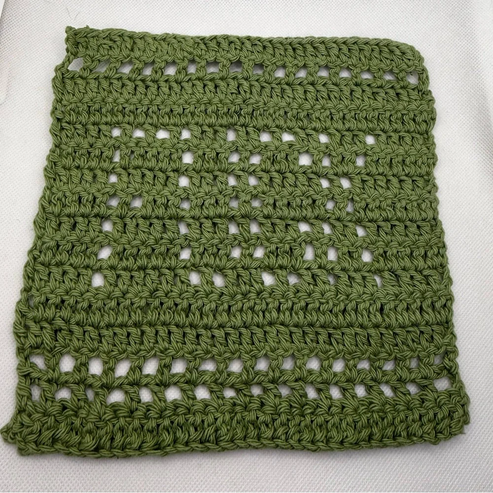 Handmade Crochet 100% cotton F*CK Dishcloths Set of 2 Sage Green Cotton